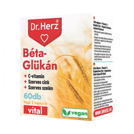 Dr. Herz Béta-Glükán+Szerves Zn+Se+C-vitamin 60 db kapszula